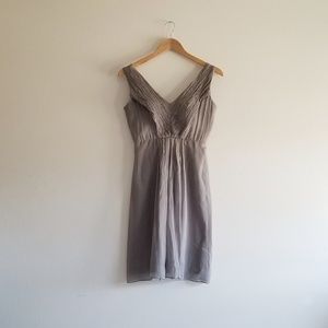 Gray Bridesmaids Dress J Crew Formal Silk Dress